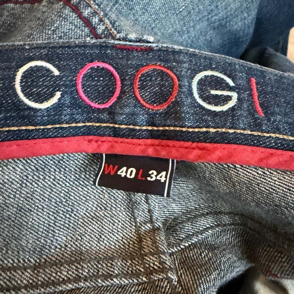 Vintage COOGI Men's Wide Leg Baggy Denim Jeans 40x34 Embroidered - Picture 6 of 6
